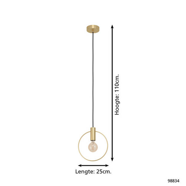 EGLO Manizales Hanglamp - E27 - 25 cm - Goud