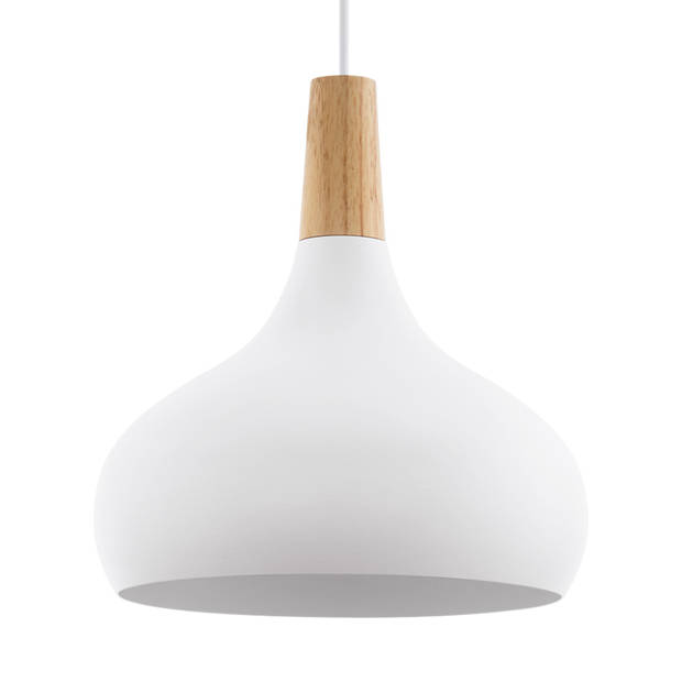 EGLO Sabinar Hanglamp - E27 - Ø 28 cm - Wit/Bruin