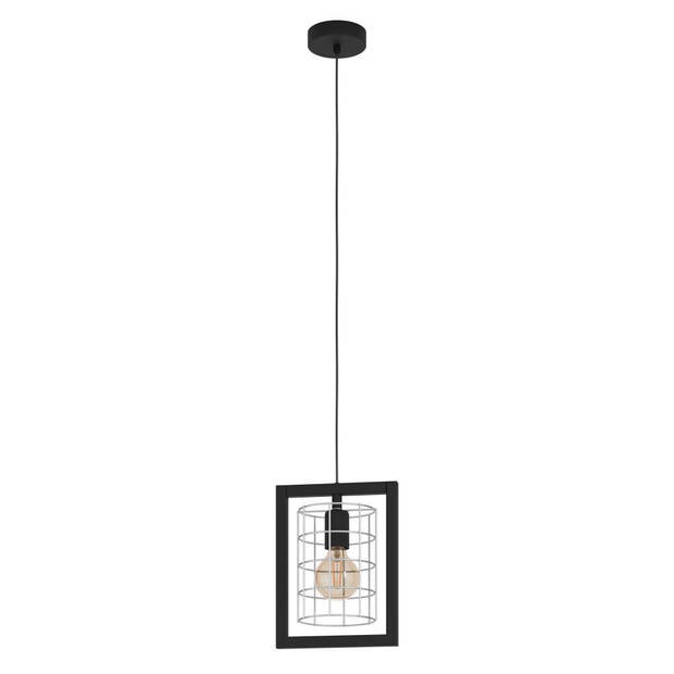 EGLO Jubily Hanglamp - 22 cm - E27 - Staal - Industrieel - Zwart