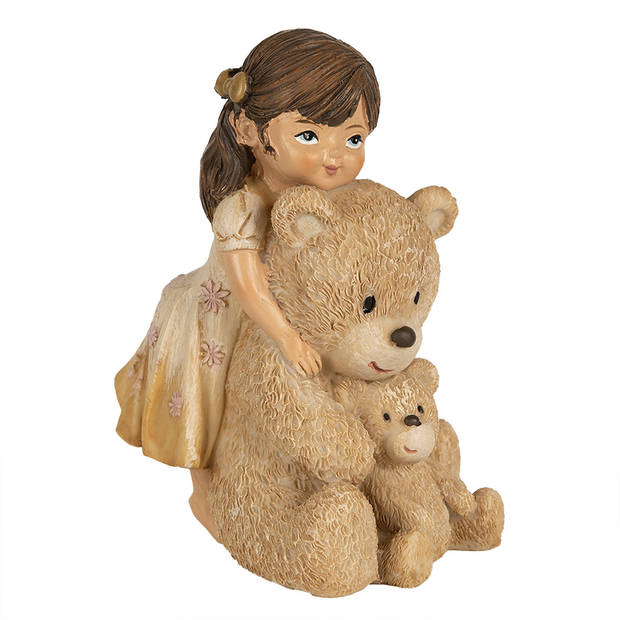 Clayre & Eef Beeld Meisje 12 cm Bruin Polyresin Bruin