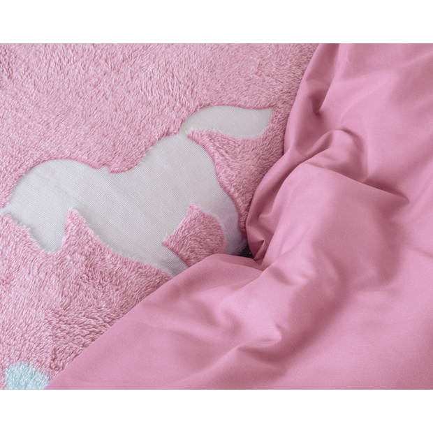 Sleeptime Glow in the dark Unicorn Dekbedovertrek - 140X200/220 + 1 x kussensloop 60x70 - Roze