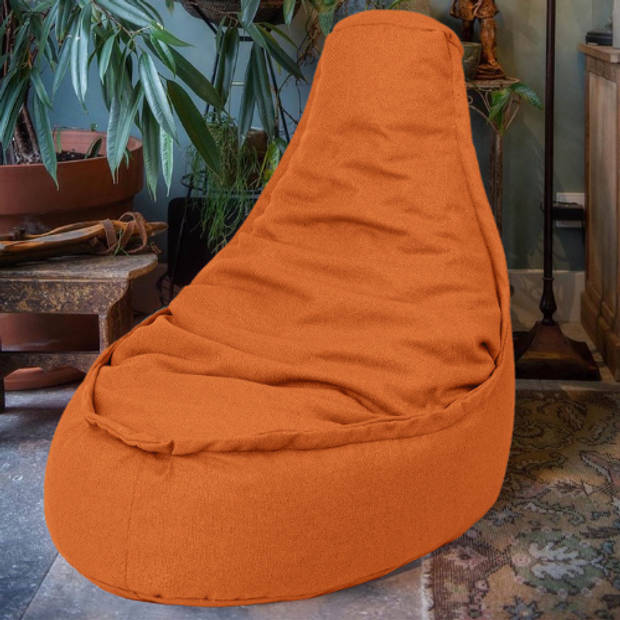 Drop & Sit duurzame zitzak stoel oranje junior