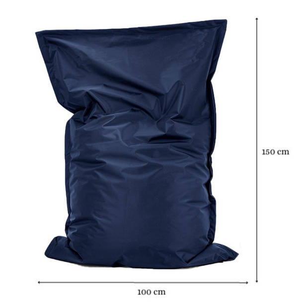 Drop&Sit zitzak,donkerblauw,voor binnen en buiten,100 x 150 cm