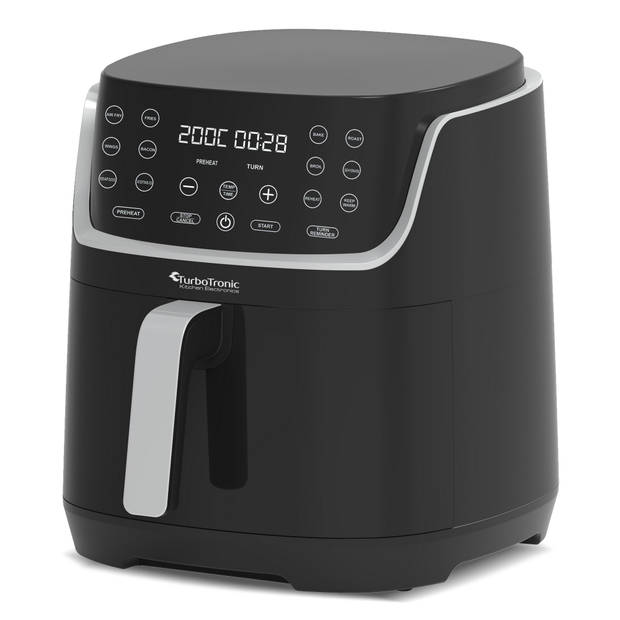 TurboTronic AF13D Airfryer XL - Heteluchtfriteuse - 8 Liter - Zwart