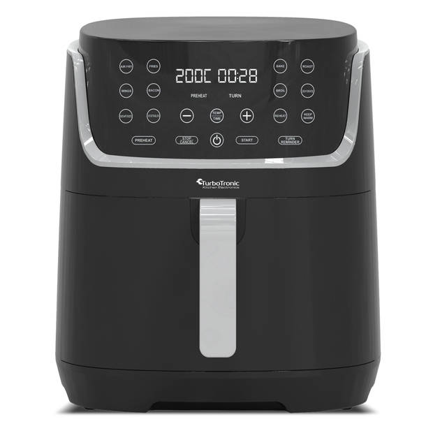 TurboTronic AF13D Airfryer XL - Heteluchtfriteuse - 8 Liter - Zwart