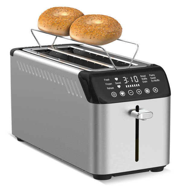 TurboTronic BF15 Digitale Broodrooster - Toaster met Variabele Bruining - RVS