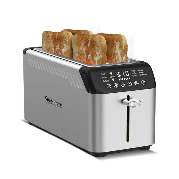 TurboTronic BF15 Digitale Broodrooster - Toaster met Variabele Bruining - RVS