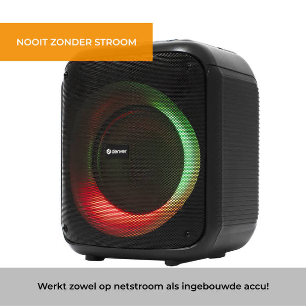 Denver Bluetooth Speaker Party Box - Discolichten - Incl. Afstandsbediening - BPS250