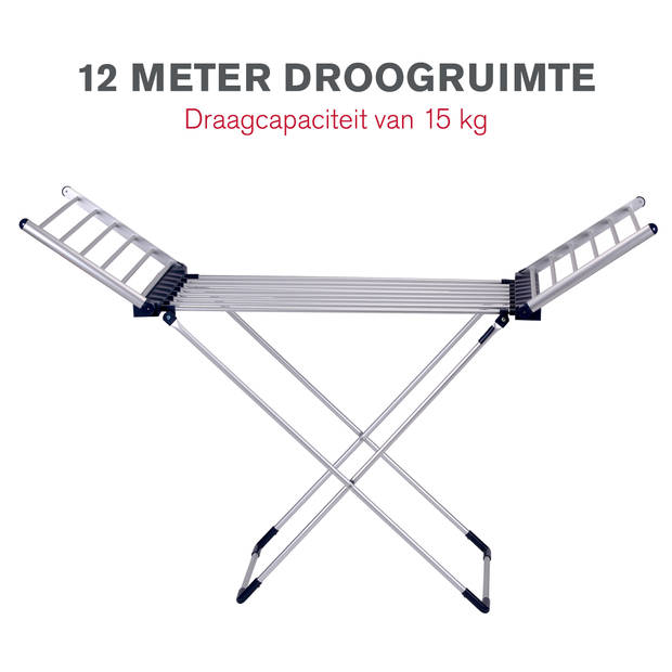 Dirt Devil Elektrisch Droogrek met Verwarming 230W - Staand Wasrek Inklapbaar - Wasdroogrek 12M Droogruimte