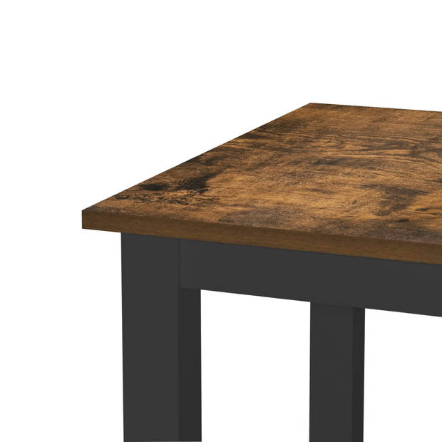 Bureau - computertafel - keukentafel - metaal hout - 120 cm x 60 cm - zwart