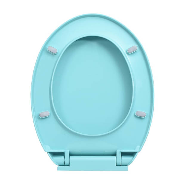 The Living Store Toiletbril Groen Polypropyleen - 46 x 34 cm - Soft-close - Verstelbare Breedte - Geschikt voor alle