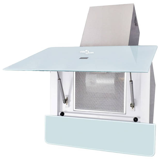 The Living Store Afzuigkap Groenachtig Wit/Zilver 600x360x900mm - 720m³/u - LED verlichting