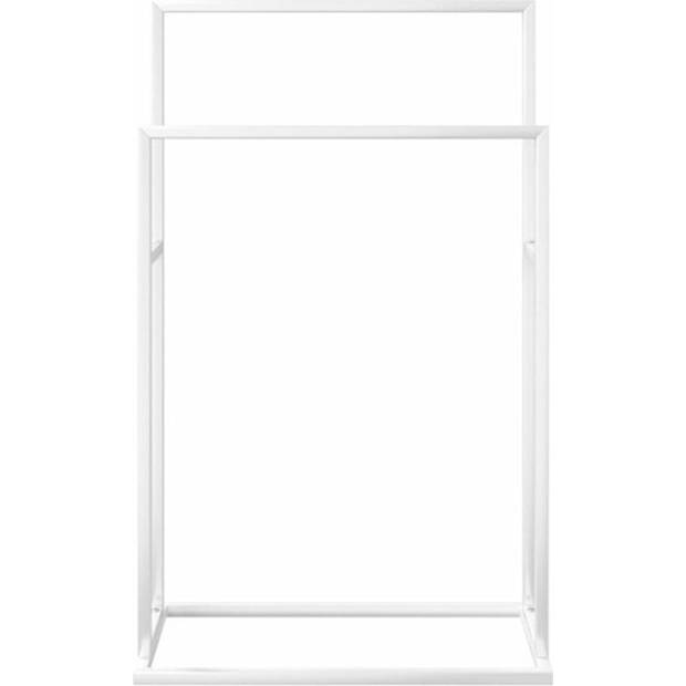 The Living Store Handdoekenrek Badkamer - 48 x 24 x 78.5 cm - Vrijstaand - Hoogwaardig IJzeren Frame met 2 Niveaus -