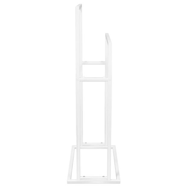 The Living Store Handdoekenrek Badkamer - 48 x 24 x 78.5 cm - Vrijstaand - Hoogwaardig IJzeren Frame met 2 Niveaus -