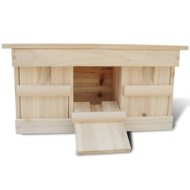 The Living Store Mussenhuisjes - Hout - 44x15.5x21.5 cm - Geschikt voor mussen