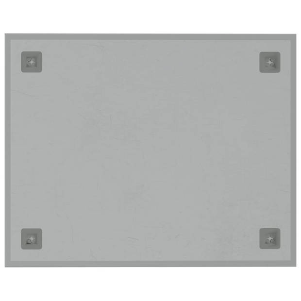 The Living Store Magneetbord - Wit - 50 x 40 cm - Droog-uitwisbaar - Duurzaam gehard glas - Multifunctioneel