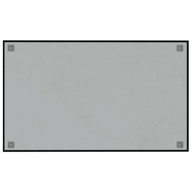 vidaXL Magneetbord wandgemonteerd 100x60 cm gehard glas zwart