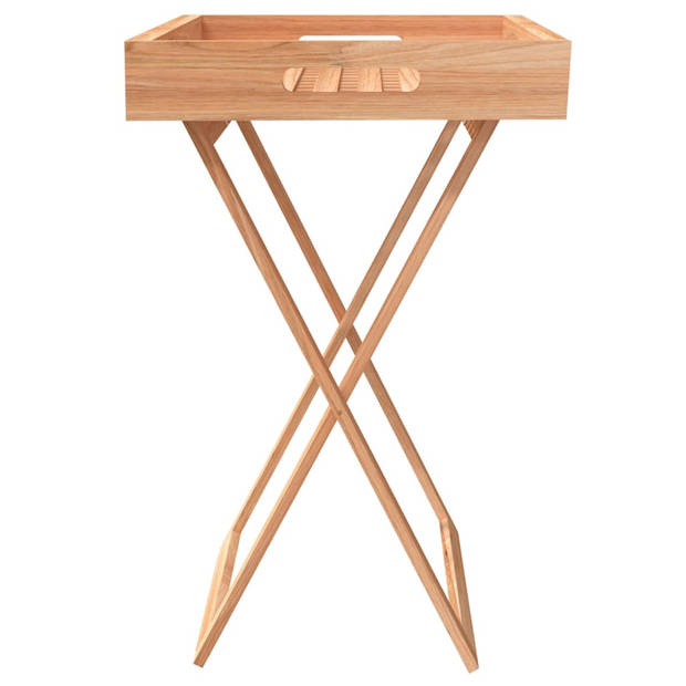 The Living Store dienbladtafel Massief Walnotenhout - Klassiek inklapbaar - 52 x 36 x 56.5 cm