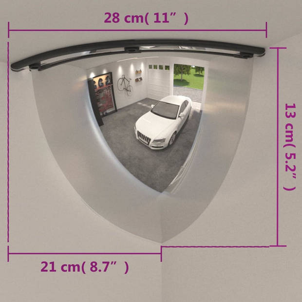 The Living Store Verkeersspiegel - Acryl - 40 cm - Duurzaam materiaal
