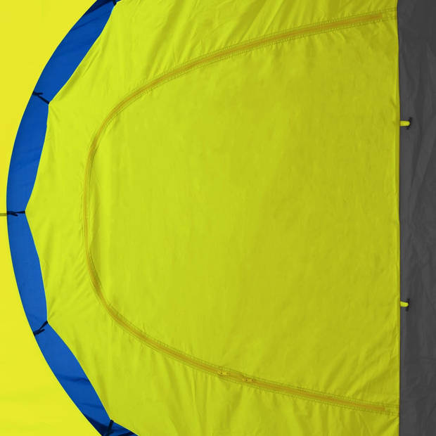 The Living Store Tent Groot Blauw/Geel - 590x400x185 cm - Geschikt voor 9 Personen - Ademend Materiaal -