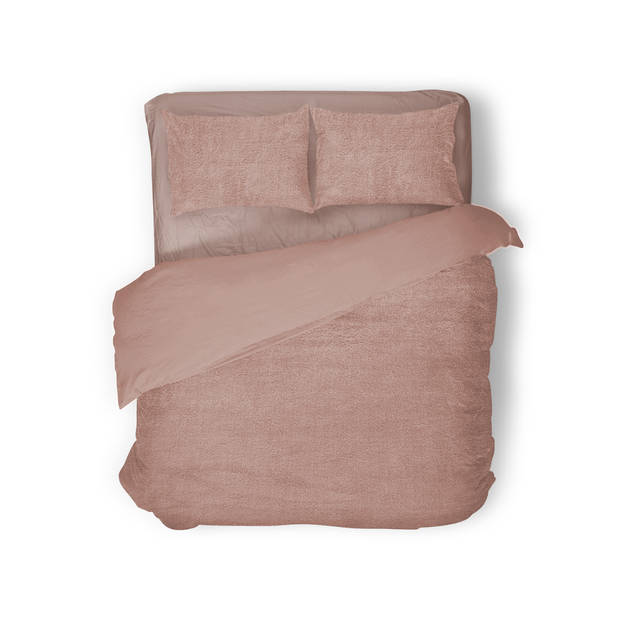 Eleganzzz Dekbedovertrek Teddy Pluche - licht roze 240x200/220cm