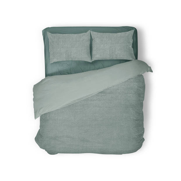 Eleganzzz Dekbedovertrek Teddy Pluche - jade 240x200/220cm