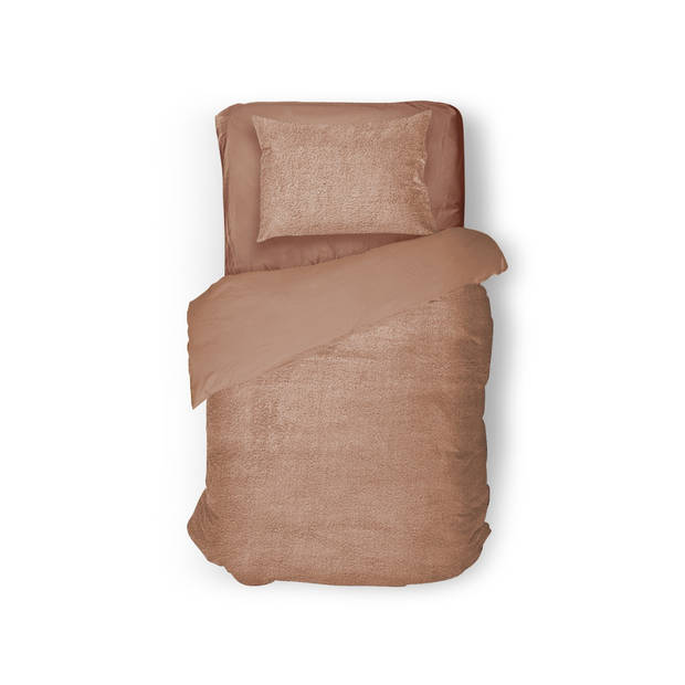 Eleganzzz Dekbedovertrek Teddy Pluche - licht roze 140x200/220cm