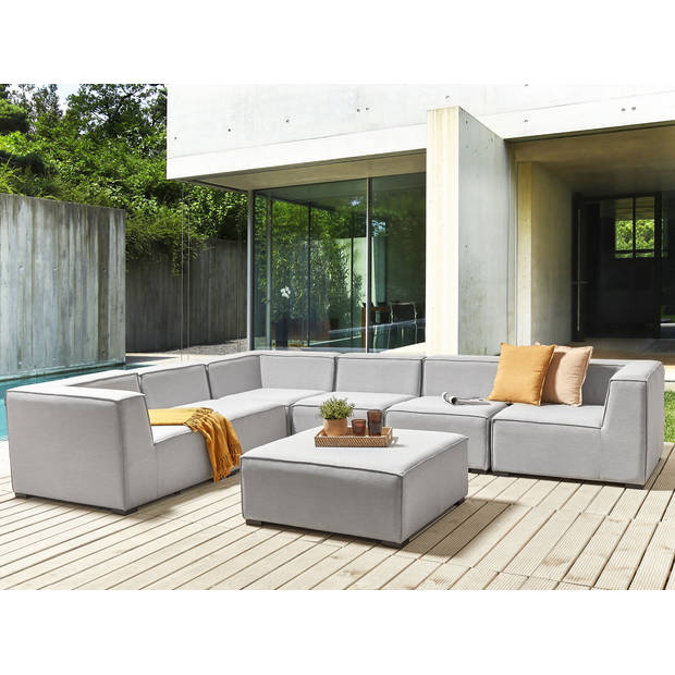 Beliani AREZZO - Loungeset-Grijs-Polyester