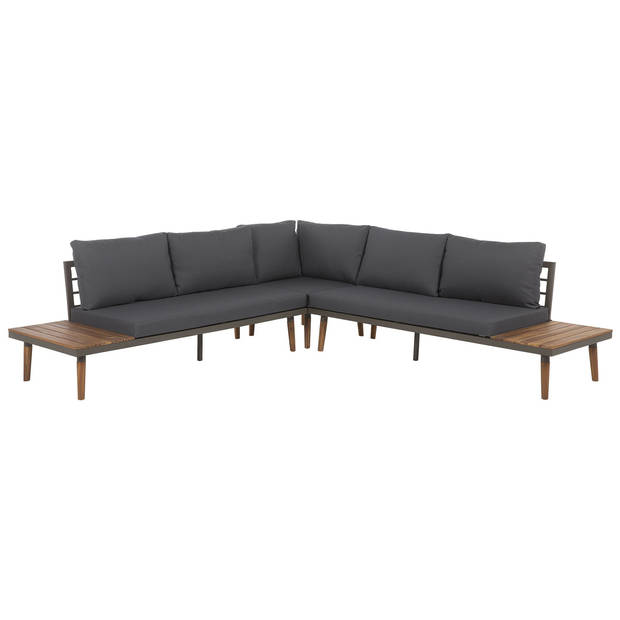 Beliani CORATO - Loungeset-Grijs-Acaciahout