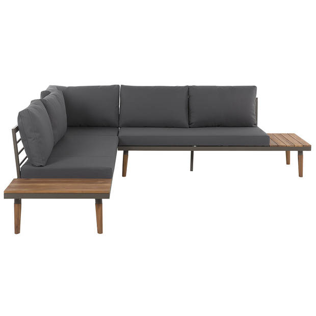 Beliani CORATO - Loungeset-Grijs-Acaciahout