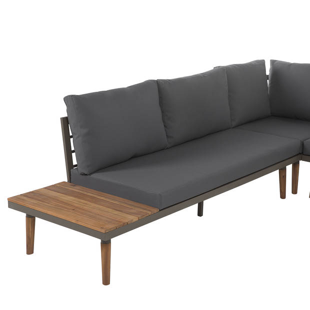 Beliani CORATO - Loungeset-Grijs-Acaciahout