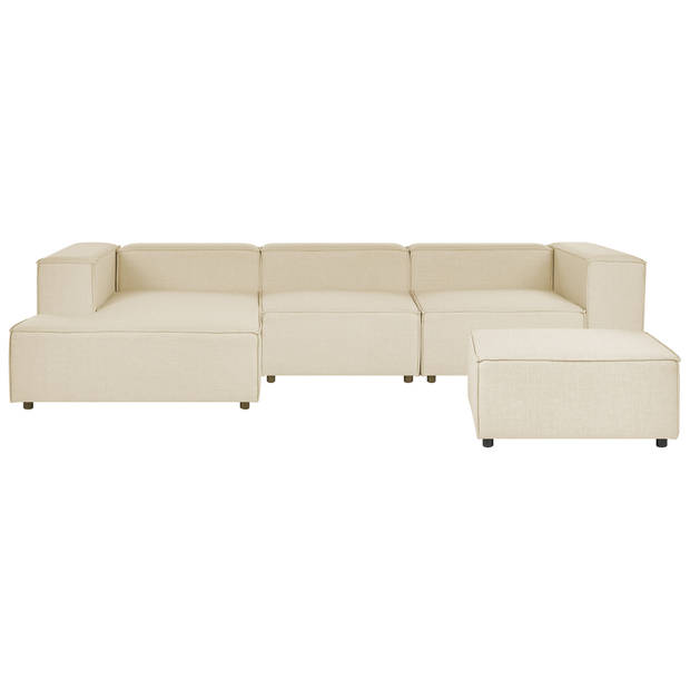 Beliani APRICA - Modulaire Sofa-Beige-Linnen