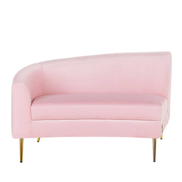 Beliani MOSS - Modulaire Sofa-Roze-Fluweel