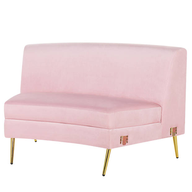 Beliani MOSS - Modulaire Sofa-Roze-Fluweel