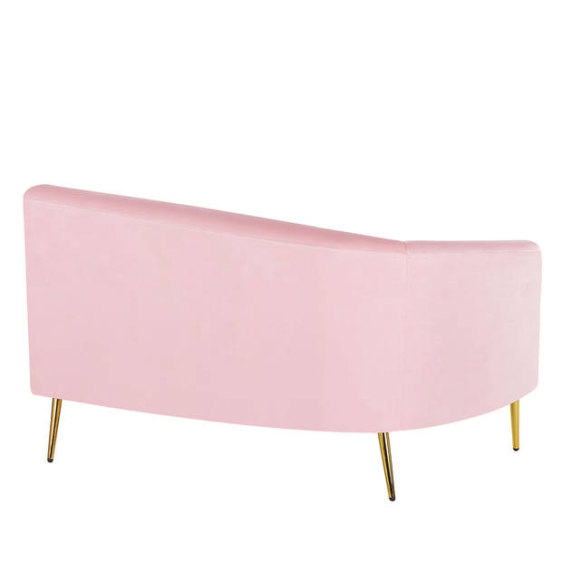 Beliani MOSS - Modulaire Sofa-Roze-Fluweel