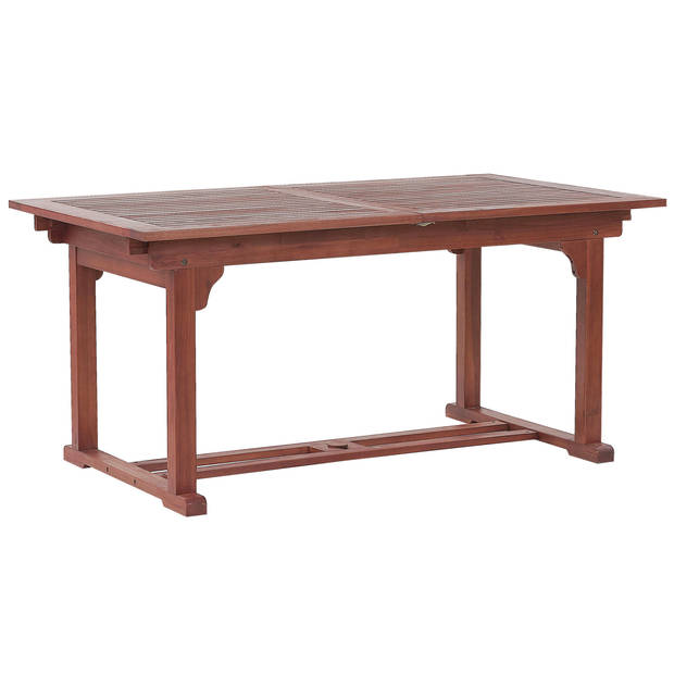 Beliani TOSCANA - Verlengbare tafel-Donkere houtkleur-Acaciahout