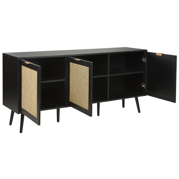 Beliani OPOCO - Sideboard-Zwart-MDF