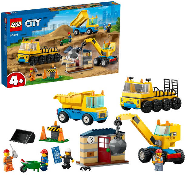 LEGO 60391 City Kiepwagen, bouwtruck en sloopkraan (4116039)