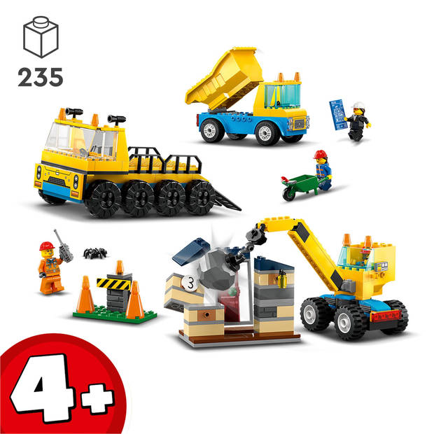 LEGO 60391 City Kiepwagen, bouwtruck en sloopkraan (4116039)