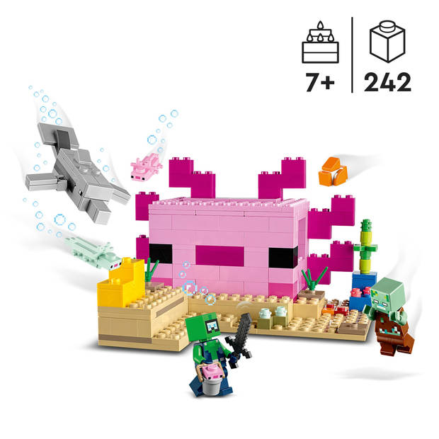 LEGO 21247 Minecraft Het Axolotl-huis (4111247)