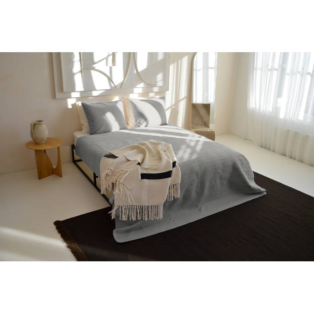 Zydante Home® Bedsprei Incl. 2 Hoezen -Zilver Rope - 220x240 cm + 2 * 60x70 cm