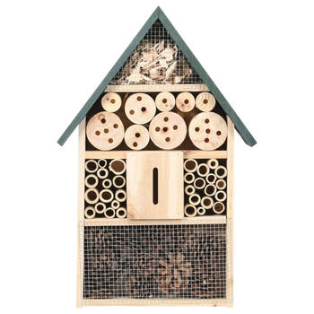 The Living Store Insectenhok Natuurlijk Hout Decoratie - 31x10x48 cm - Ideaal voor Overwinteren en Bescherming