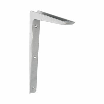 AMIG Plankdrager/planksteun - aluminium - gelakt zilvergrijs - H250 x B200 mm - Plankdragers