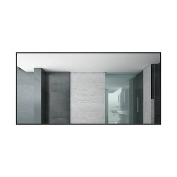 Badplaats Spiegel Concave 140 x 60 cm - zwart