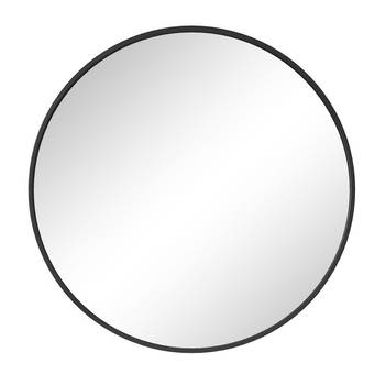 Badplaats Spiegel Concave 80 x 80 cm - zwart - rond