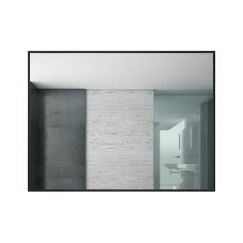 Badplaats Spiegel Concave 80 x 60 cm - zwart