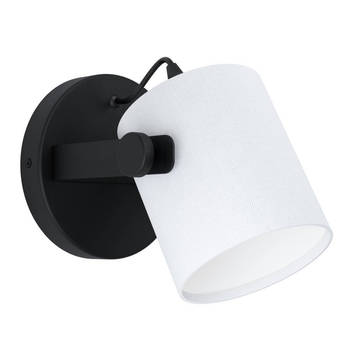 EGLO Hornwood 1 Wandlamp/Plafondlamp - E27 - 19,5 cm - Zwart/Wit