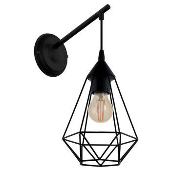 EGLO Tarbes wandlamp - E27 - Zwart