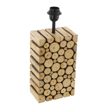 EGLO Ribadeo tafellamp - 10x12x38,5 cm (L*B*H) - E27 - gestapeld hout effect