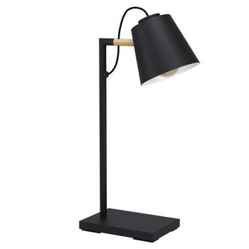 EGLO Lacey tafellamp/bureaulamp - E14(excl) - Hout - Zwart/Bruin